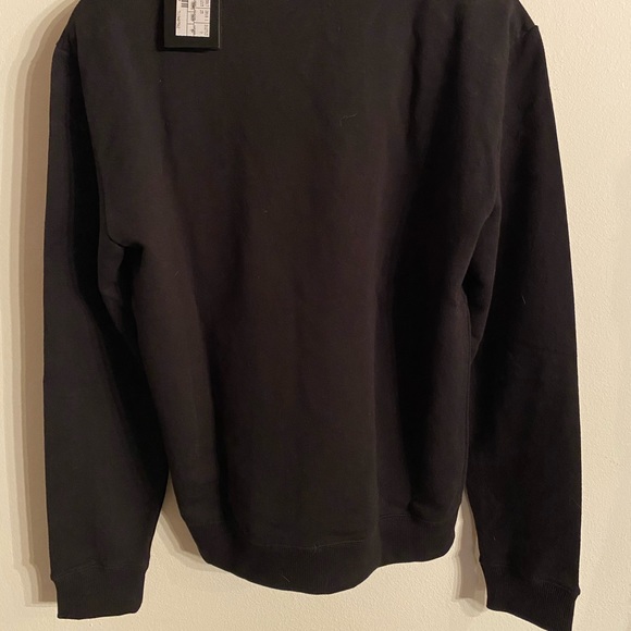 Saint Laurent Neon Logo Sequined Black Sweatshirt - Picture 5 of 6